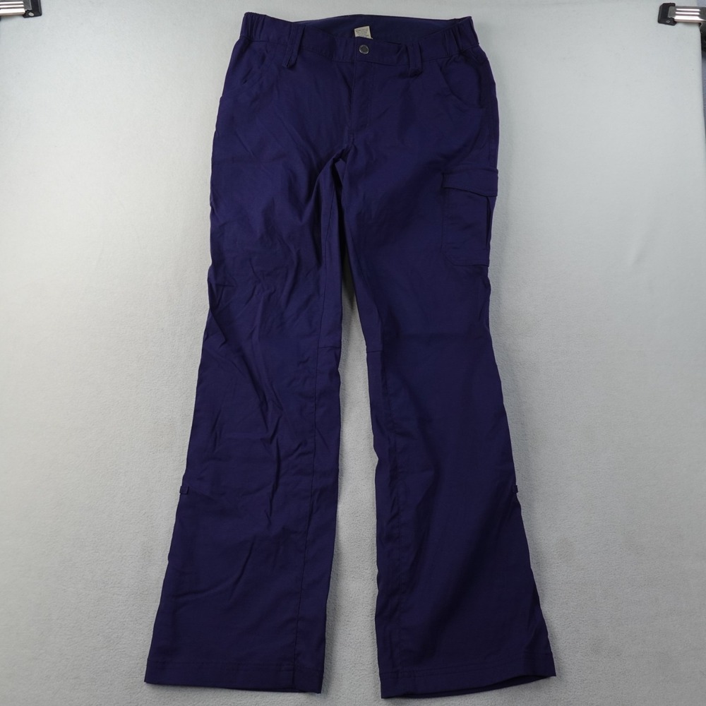 Duluth Trading Dry On The Fly Pants Womens 10 Blue Cargo Hiking 56709 34x32